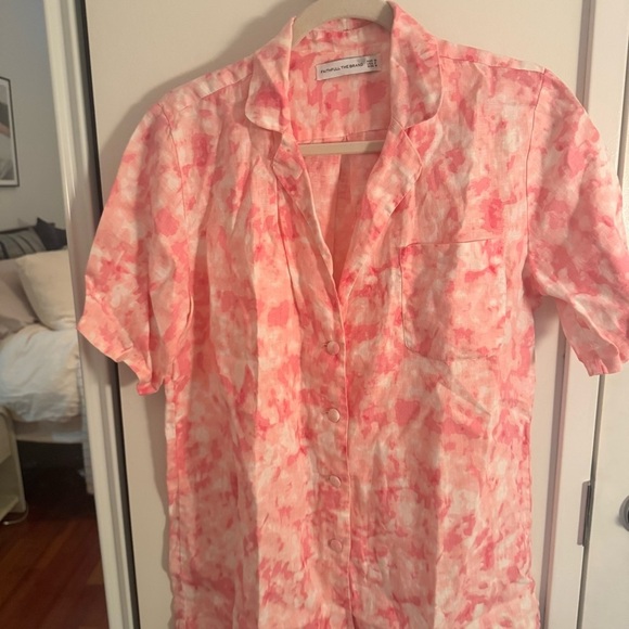 FAITHFULL THE BRAND Charlita Shirt Dress in Roos Pink Tie Dye - Picture 10 of 10